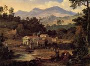 Joseph Anton Koch The Monastery of St.Francis in the Sabine Hills,Rome oil painting on canvas